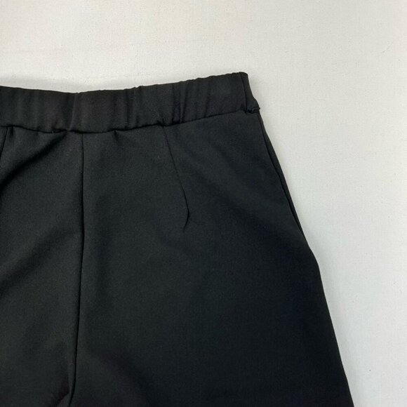 Good Luck Gem Womens Gauchos Pants Black High Rise Elastic Waist Stretch XS - Picture 4 of 10